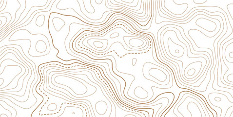 Topographic gold luxury map background. Geographic abstract pattern. The topo contour or wallpaper. The concept of a conditional geography scheme and contour line map image.