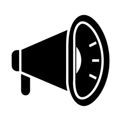 Megaphone Silhouette Vector Illustration