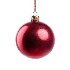 Red glitter christmas ornament