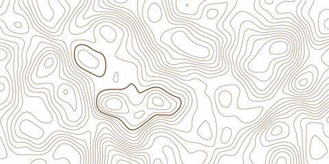 Abstract topo contour map on white background, Topographic map Topographic contour lines map seamless pattern.  Design materials. Print image, Abstract bacground.