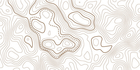 Abstract Topographic Pattern contour line map. Luxury gold abstract line art on transparent background image. .The concept of a conditional geography scheme and the terrain path. Design materials. 
