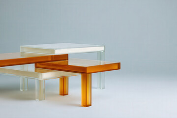 engaging composition of geometric shapes and abstract forms harmoniously blending minimalist architecture with