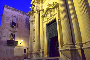 church and Christmas tree 