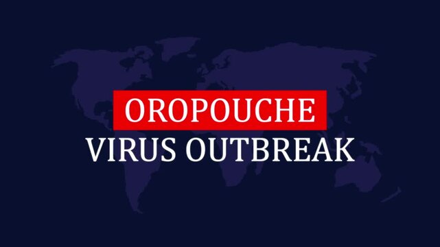 Oropouche virus outbreak alert. Sloth fever warning. World map animation.