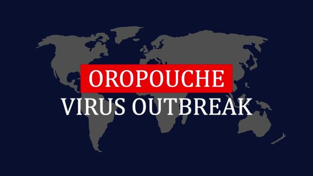 Oropouche virus outbreak alert. Sloth fever warning. World map animation.