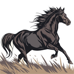 Highly realistic vector art of a powerful black subject