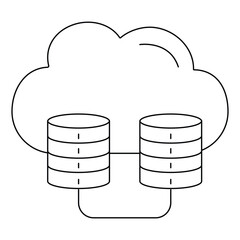 Artificial Intelligence Data Center Vector Icon Illustration