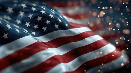 Abstract backdrop of stars and stripes of the U S flag