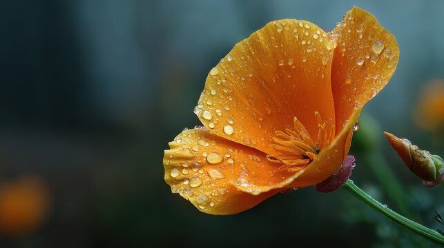 California poppies flower following rain in Berkeley Hills