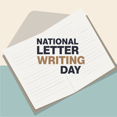 National Letter Writing Day image featuring an open letter with text.