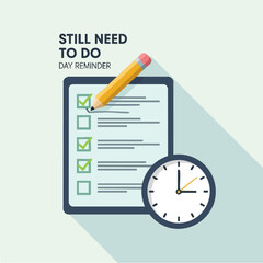 To-Do List with Clock and Pencil - Time Management and Task Completion.
