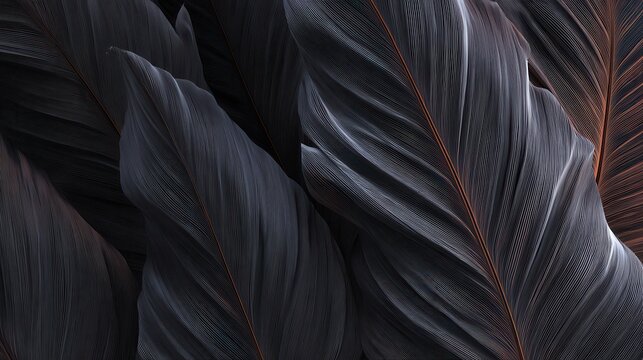 abstract backdrop of dark gray foliage