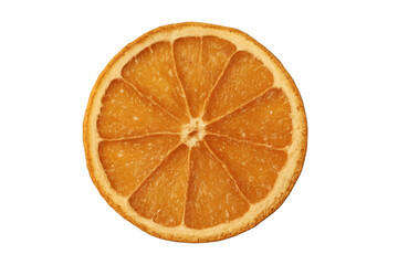Dried orange slice with transparent background