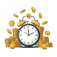 Time is Money - A Visual Representation of Financial Growth and Investment.