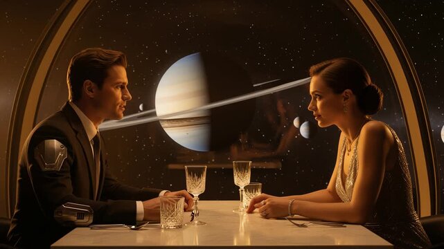 Business agreement finalized during intimate evening meal ambiance