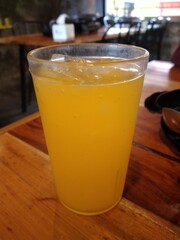 orange juice in a glass