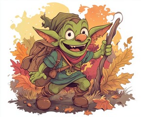  Whimsical Goblin With Leafy