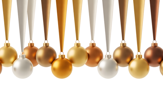 Elegant Christmas ornaments, festive baubles, holiday decor on black background, gold, white, brown, champagne colors, luxurious design, celebration aesthetic, seasonal greeting card, winter party