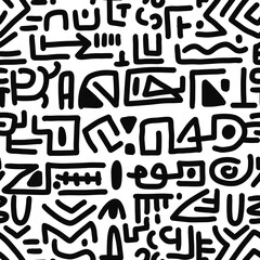 Ethnic abstract ikat art. Seamless pattern in tribal, folk embroidery, and Mexican style TRADITIONAL INDIAN .