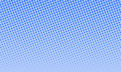 青色のグラデーション背景に斜めドットのハーフトーンパターン