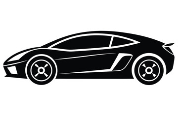 sports car vector icon silhouette