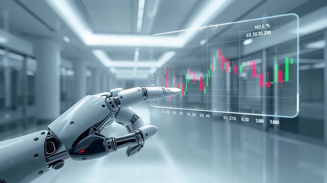 Robotic gesture display, Humanoid appendage interacting with data