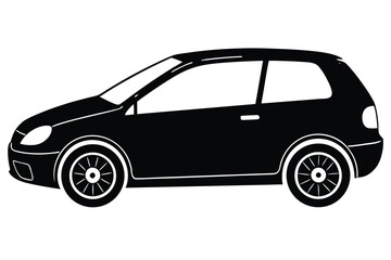 hatchback vector icon silhouette