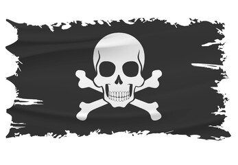 torn pirate flag