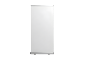 Blank Roll Up Banner Stand Mockup Isolated on Transparent Background PNG for Advertising and Presentations
