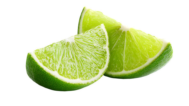 Lime Wedges, isolated on transparent background