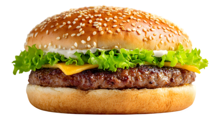 Classic Cheeseburger, isolated on transparent background