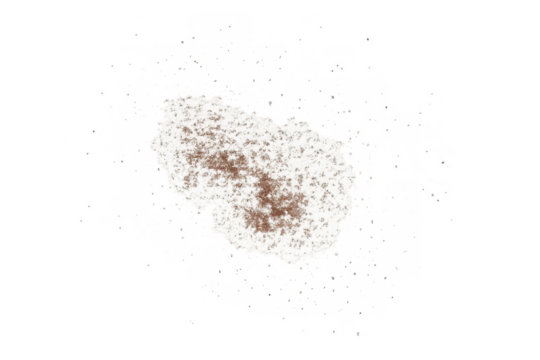 Dirty patch of melting snow transparent effect