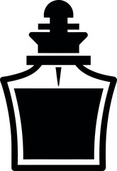 Perfume Bottle Silhouette Illustration for Fragrance Packaging Design
