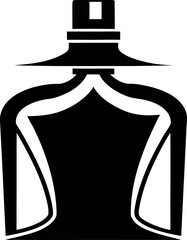 Bold Fragrance Bottle Silhouette Graphic for Cosmetic Advertising
