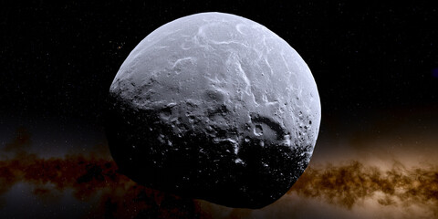 Albiorix Saturn Moon - Albiorix is a large, irregular moon of Saturn and the biggest member of the Gallic group.