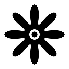 Obraz premium Flowers icon. Flowers isolated on transparent background. Flowers in modern simple. Cute round flower plant nature collection. Vector illustrator.