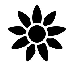 Flowers icon. Flowers isolated on transparent background. Flowers in modern simple. Cute round flower plant nature collection. Vector illustrator.