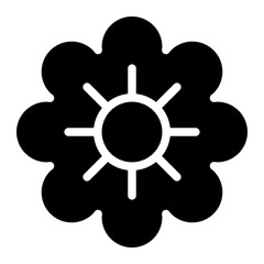 Flowers icon. Flowers isolated on transparent background. Flowers in modern simple. Cute round flower plant nature collection. Vector illustrator.