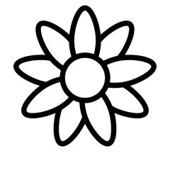 Flowers icon. Flowers isolated on transparent background. Flowers in modern simple. Cute round flower plant nature collection. Vector illustrator.