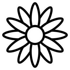 Flowers icon. Flowers isolated on transparent background. Flowers in modern simple. Cute round flower plant nature collection. Vector illustrator.