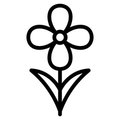 Flowers icon. Flowers isolated on transparent background. Flowers in modern simple. Cute round flower plant nature collection. Vector illustrator.