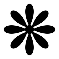 Flowers icon. Flowers isolated on transparent background. Flowers in modern simple. Cute round flower plant nature collection. Vector illustrator.