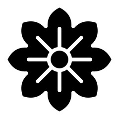 Obraz premium Flowers icon. Flowers isolated on transparent background. Flowers in modern simple. Cute round flower plant nature collection. Vector illustrator.