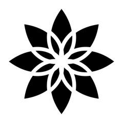 Flowers icon. Flowers isolated on transparent background. Flowers in modern simple. Cute round flower plant nature collection. Vector illustrator.