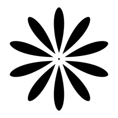 Fototapeta premium Flowers icon. Flowers isolated on transparent background. Flowers in modern simple. Cute round flower plant nature collection. Vector illustrator.