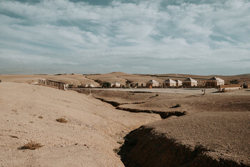 Des tentes Berbères dans le désert du Maroc