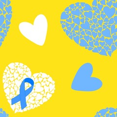 Breast cancer month seamless pink ribbon day mammogram pattern for medical accessories and medicine textiles