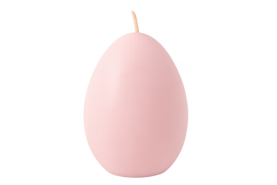 Pink egg shaped candle for easter decoration