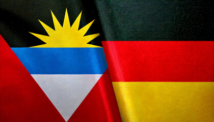 ドイツの国旗とアンティグア・バーブーダの国旗(Germany Flag & Antigua and Barbuda flag.)
