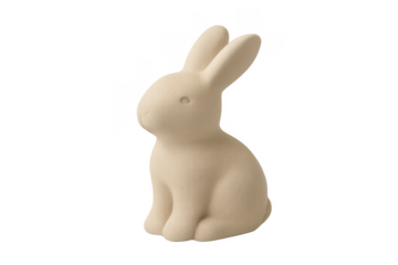 Cute ceramic bunny figurine representing easter tradition